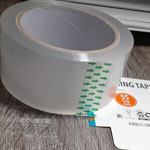 Pen+Gear Clear Carton Sealing Packaging Tape 4 Rolls 1.88 in x 55 yd Low Noise